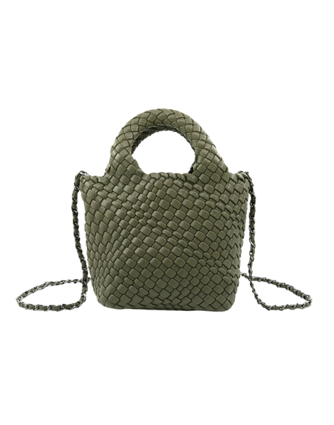 Braided Clutch- Olive