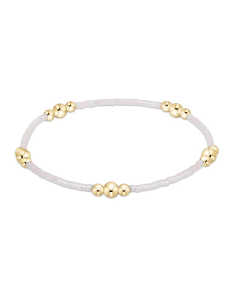 eNewton Purpose Gold Bracelet-Silky White