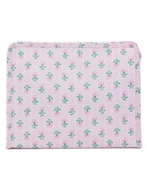 TRVL Large Roadie Zip Pouch-Petite Fleur Pink