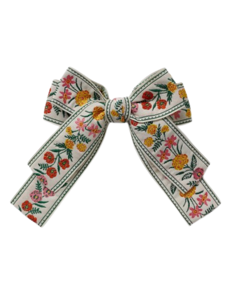 Garden Study Ribbon Bow Clip
