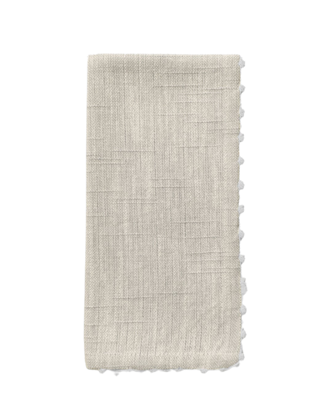 Knotted Edge Natural Cotton Napkin