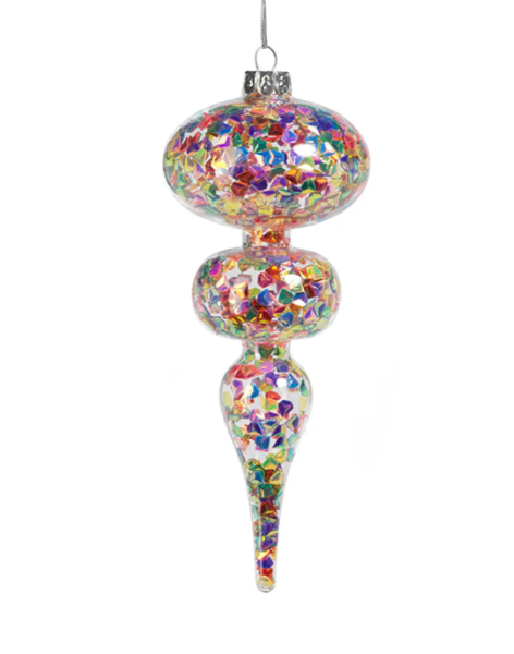 7.5" Multicolor Sequin Ornament