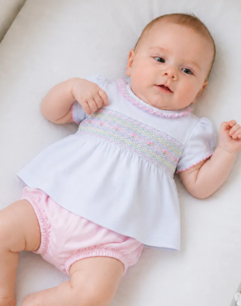 Junie's Classic Smocked Ruffle Diaper Cover Set