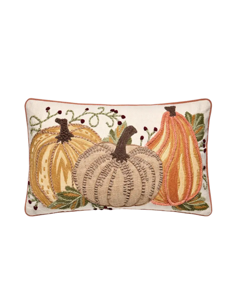 Harvest Trio Pumpkin Pillow