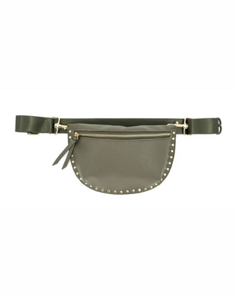 Fanny Pack With Studs - Olive