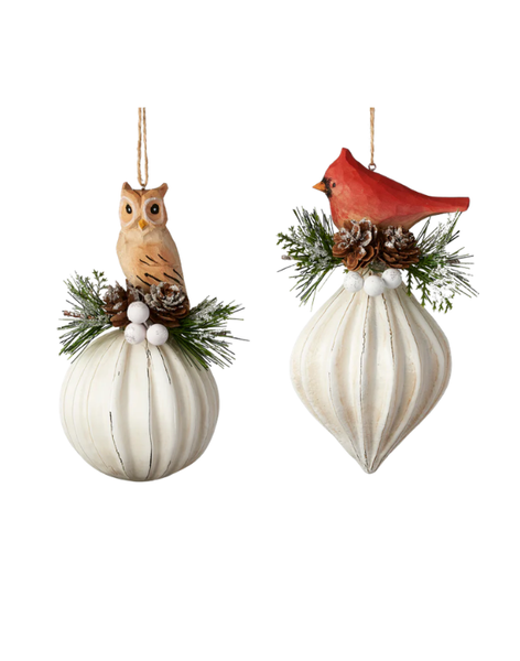 Bird on Ball Ornament