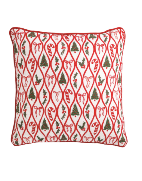 Christmas Block Print Quilted Pillows