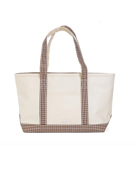 TRVL Medium Canvas Tote With Coco Gingham
