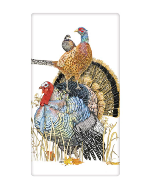 Stacked Turkey Bird Hand Towel