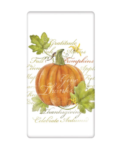 Pumpkin Botanical Bagged Towel