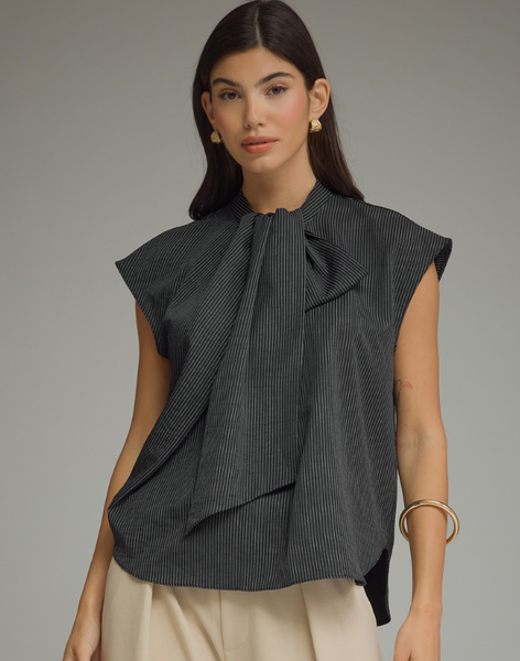 Flow Bow Neck Blouse