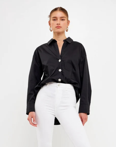 Jewel Button-Down Blouse