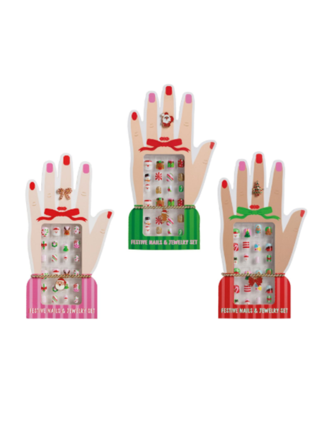 Christmas Nails Jewelry Set