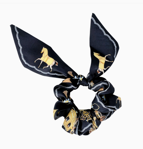 Black Crown Hair Scrunchie