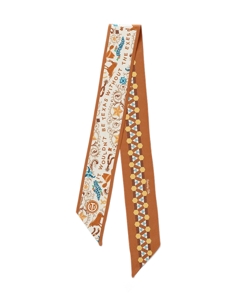 Saturday Silks Texas Exes Legacy Skinny Scarf