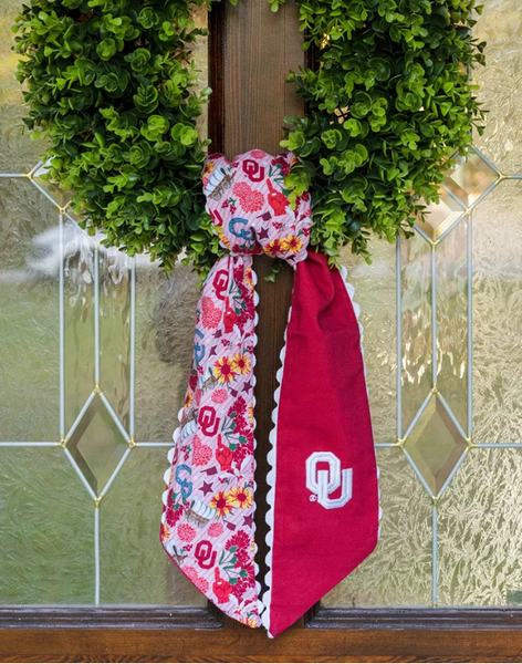 Saturday Silks Oklahoma Sooners Wreath Scarf