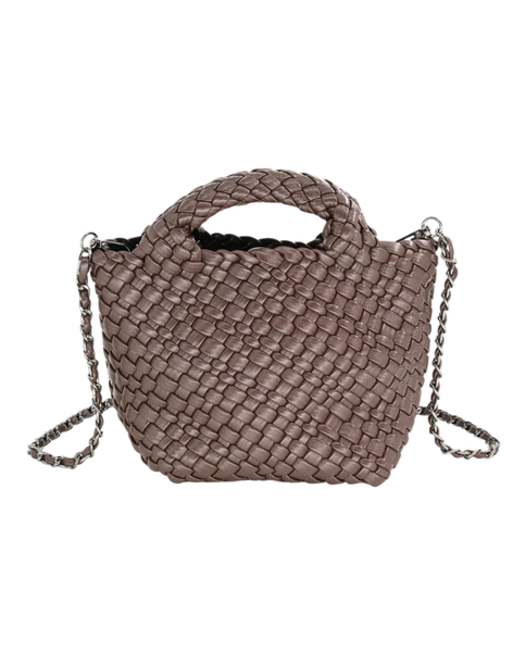 Braided Clutch- Brown