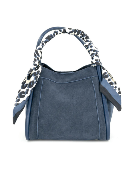 Gianna Navy Scarf Bag