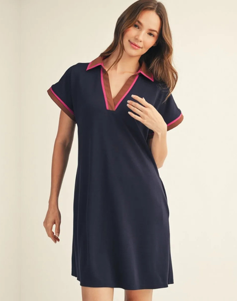 Trim Knit Dress