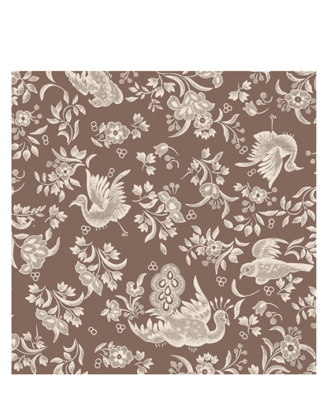 Brown Peacock Cocktail Napkin