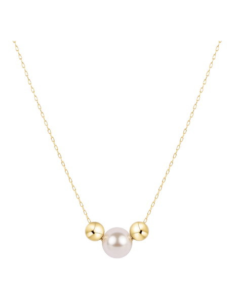 eNewton Egirl 14" Gold Necklace- Purpose Pearl