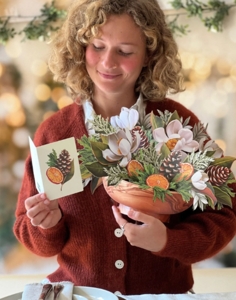 Winter Magnolia Pop-up Card