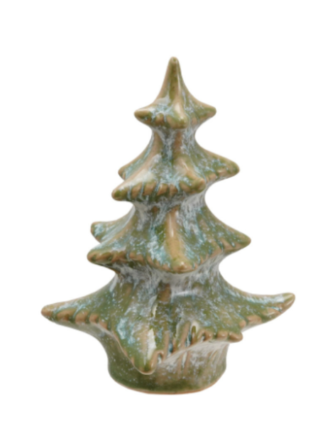 Green Stoneware Tree