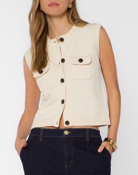 Gretchen Vest- Cream