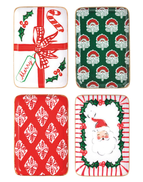 Christmas Metal Tidbit Plate
