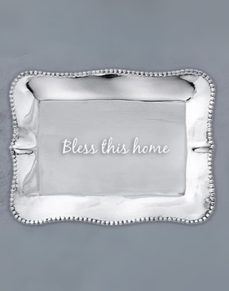 Beatriz Ball Bless This Home Engraved Tray