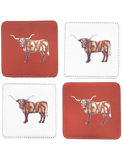 Longhorn Game Day Coasters