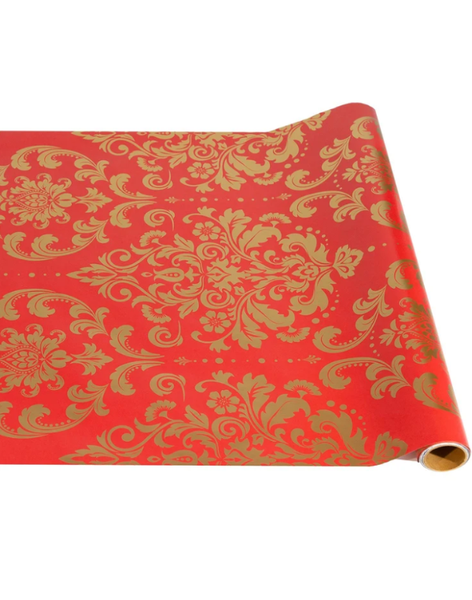 Red Damask Table Runner
