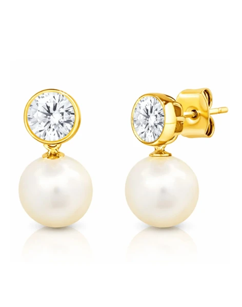 Pearl Drop Stud Earring