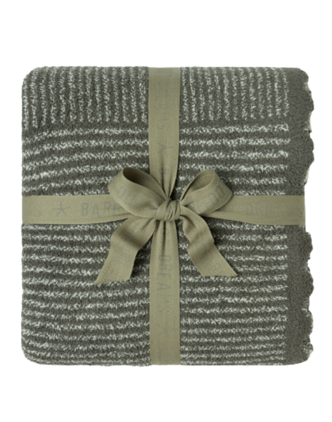 Barefoot Dreams Olive CozyChic Stripe Throw