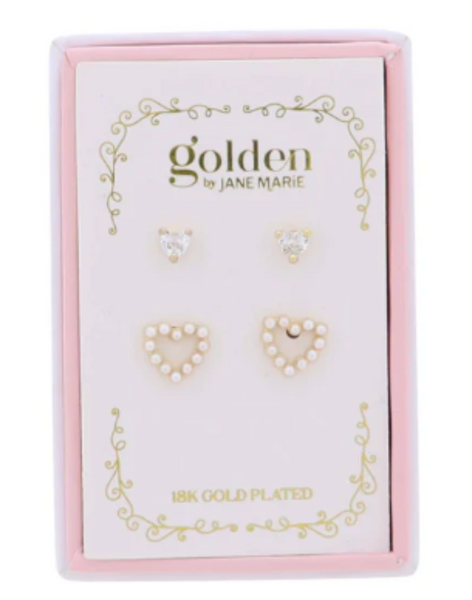 Set of 2 Stud Earrings--Various Designs