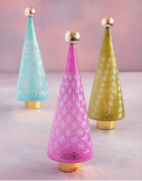Fetched Etched Cut Glass Tree