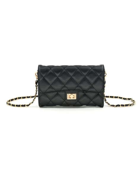 Black Quilted Clutch Bag