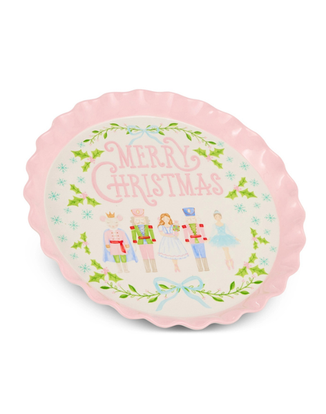 12" Pastel Nutcracker Ballet Round Tray