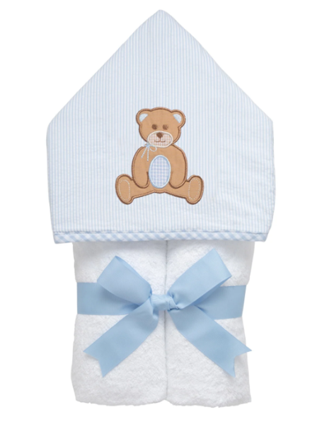 3 Marthas Teddy Bear Everykid Towel-Blue