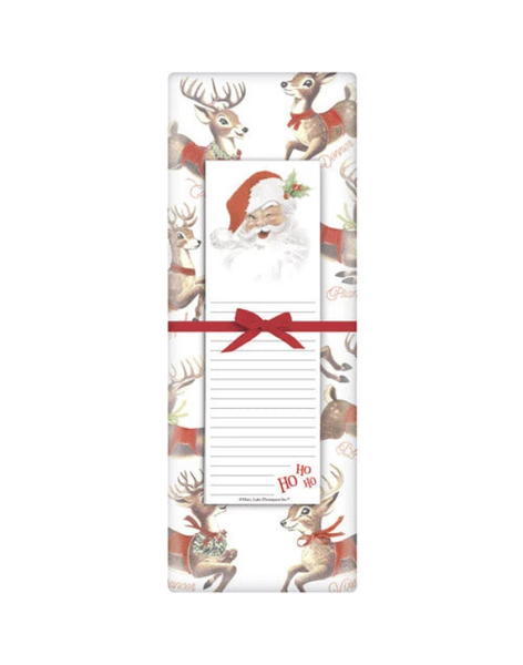 Retro Santa & Reindeer Notepad Set