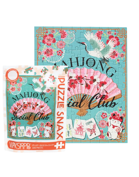 Mahjong Social Club 100 Piece Puzzle Snax