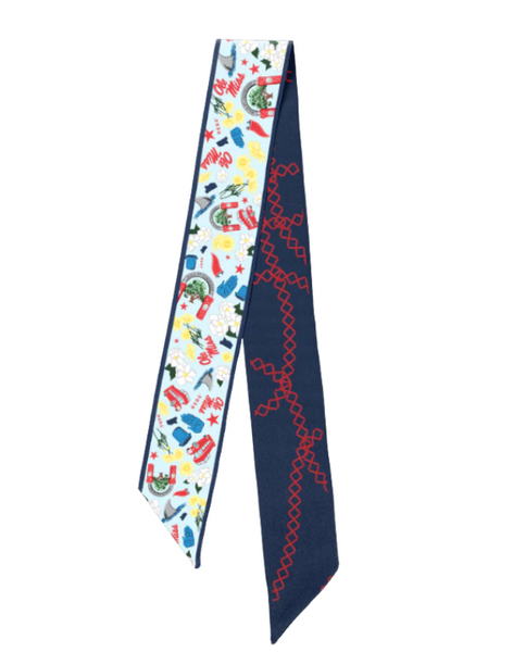Saturday Silks Ole Miss Rebels Twilly Scarf