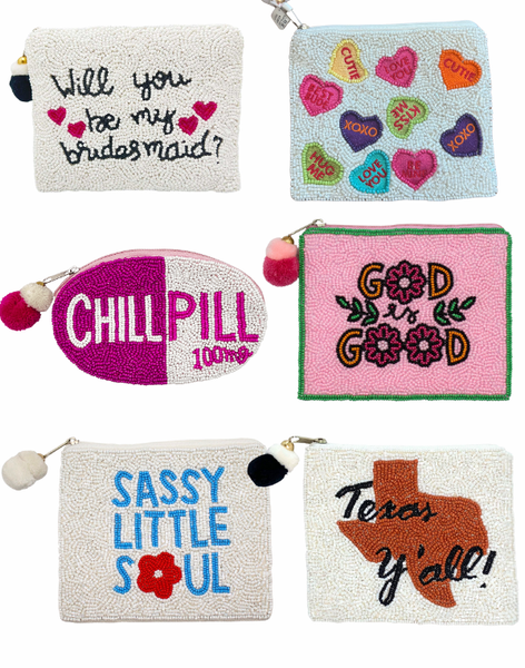Beaded Coin Pouch - Assorted Designs