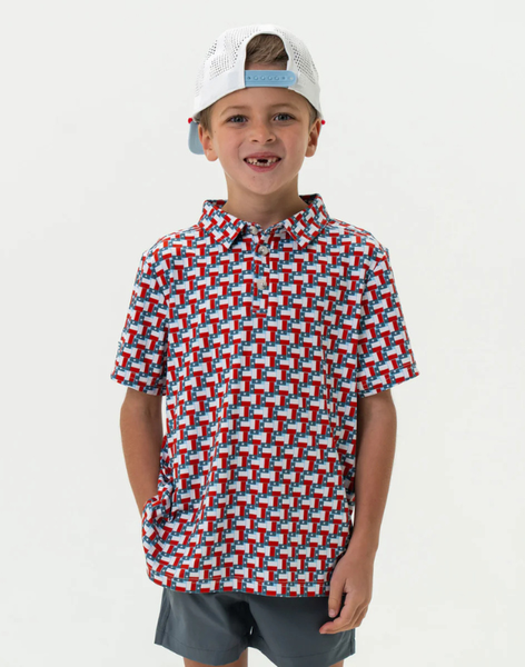 Burlebo Youth Polo - Texas Flag