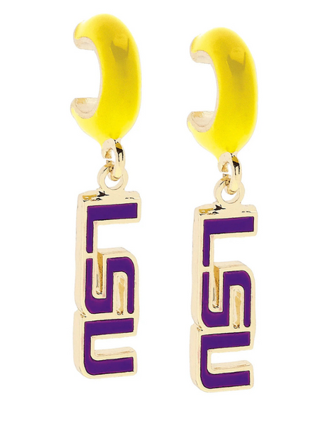 LSU Tigers Enamel Logo Huggie