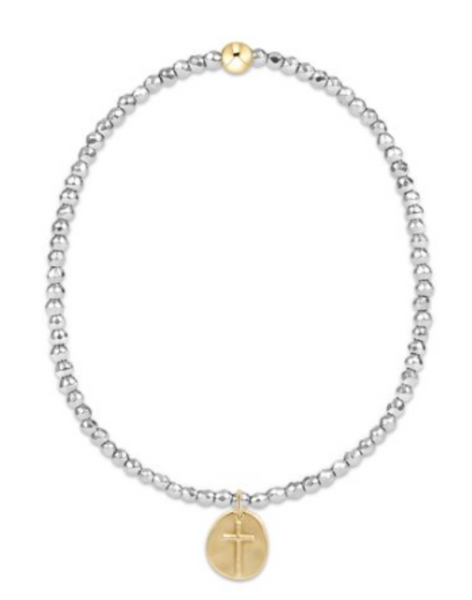 eNewton Inspire Charm Silver Hematite Bracelet