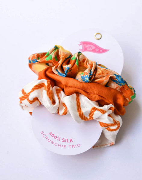 Saturday Silks Texas Longhorns Scrunchie Set