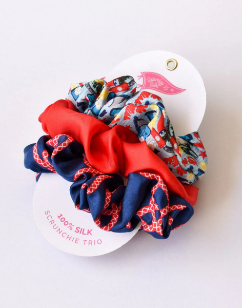 Saturday Silks Ole Miss Rebels Scrunchie Set