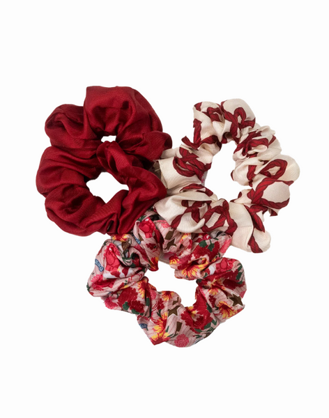 Saturday Silks Oklahoma Sooners Scrunchie Set
