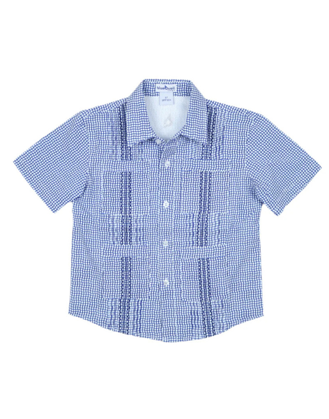 Navy Guayabera Gameday Short Sleeve Shirt